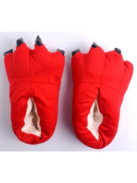 Red Plush Paw Claw House Slippers Animal Costume Shoes
