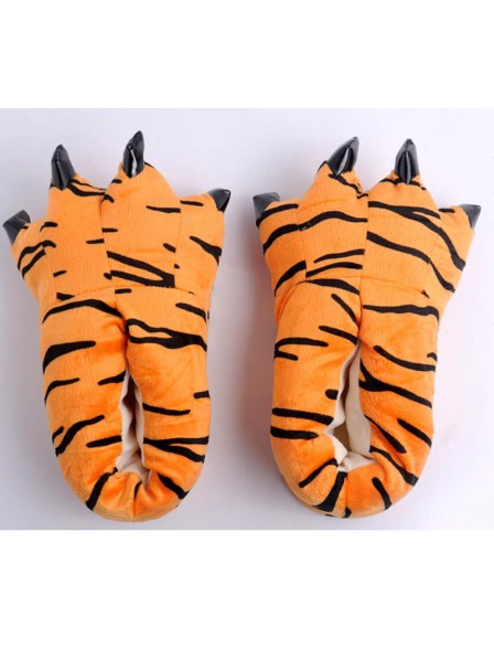Tiger Pattern Plush Paw Claw House Slippers Animal Costume Shoes
