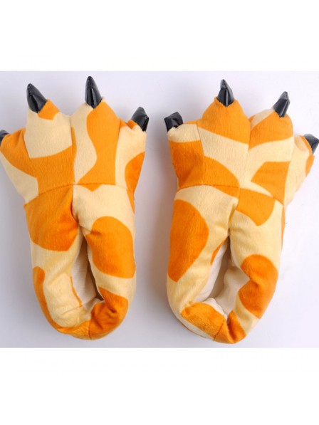 Giraffe Pattern Plush Paw Claw House Slippers Animal Deer Patern Costume Shoes