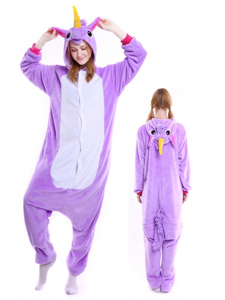 Purple Unicorn Onesie Pajamas Flannel