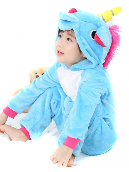 Blue Unicorn Onesie Pajamas for Kids