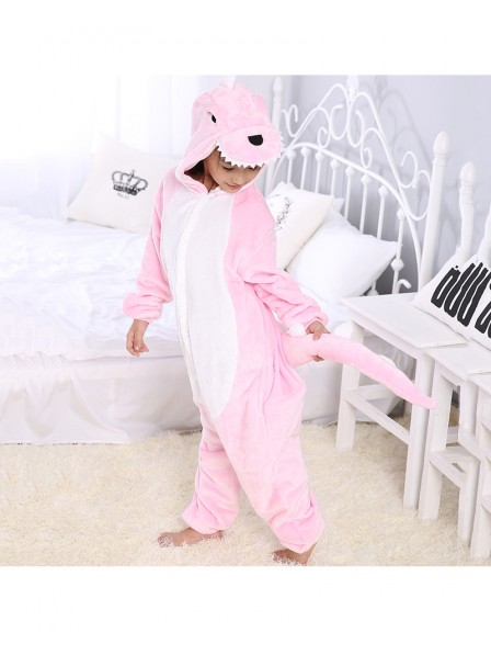 Pink Dinosaur Onesie Pajamas for Kids