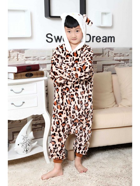 Leopard Kitty Onesie Pajamas for Kids