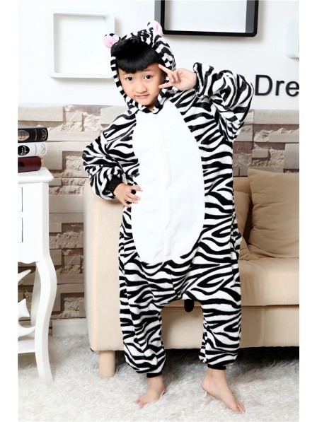 Zebra Onesie Pajamas for Kids