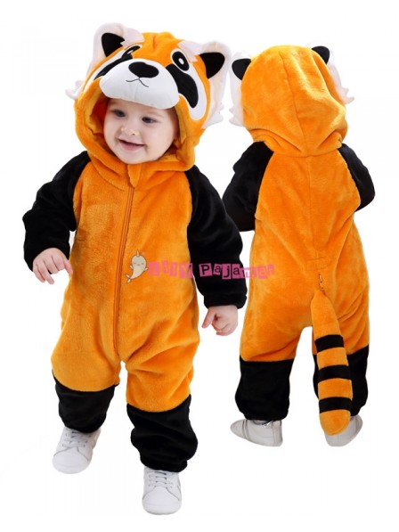 Cute Infant Red Panda Halloween Costumes Baby Onesies Newborn Outfit