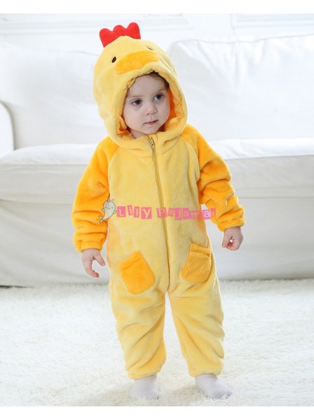 Cute Infant Yellow Chicken Halloween Costumes Baby Onesies Newborn Outfit