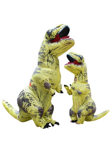 Inflatable Blow Up T Rex Dinosaur Costume Suit Yellow