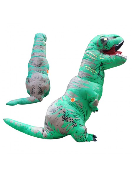 Funny Inflatable Blow Up T Rex Dinosaur Costumes Suit Green