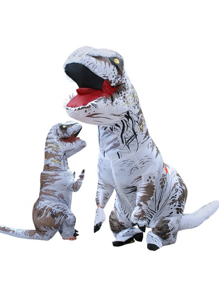 Inflatable Blow Up T Rex Dinosaur Costumes Funny Suit Gray