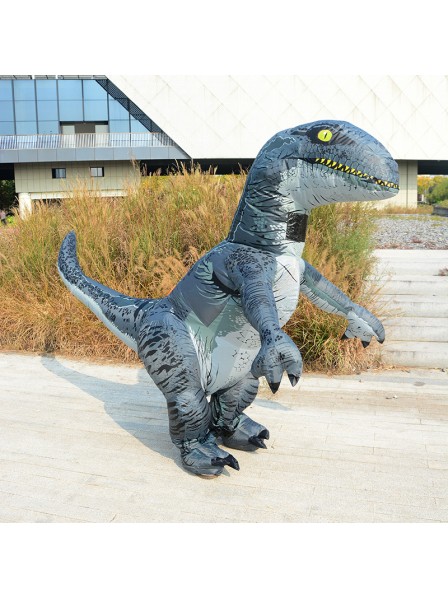 Inflatable Dinosaur Costume Blow Up Halloween Funny Suit Velociraptor