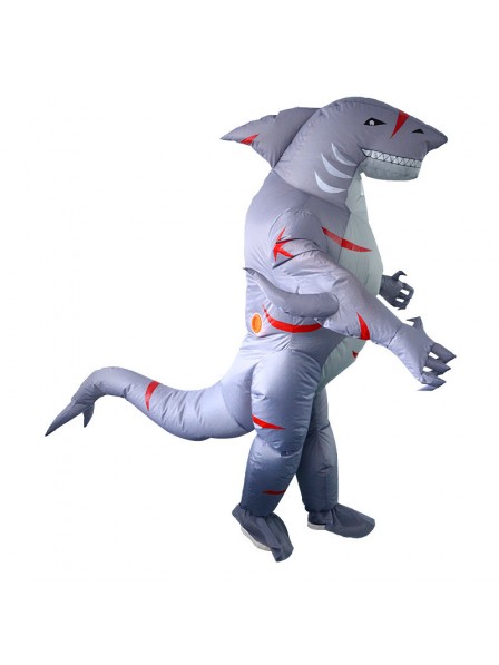 Inflatable Shark Costume Blow Up Halloween Funny Suit