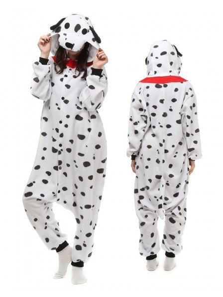 Dog Dalmatian Onesie Pajamas Adult Animal Onesies Easy Halloween Costumes