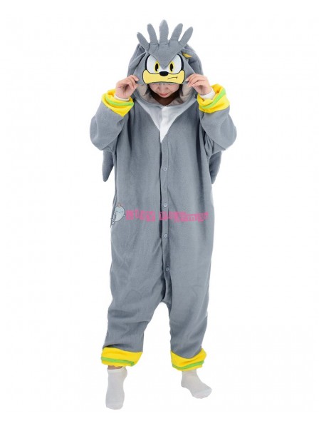 Silver the Hedgehog Onesie for Adults Quick & Simple Halloween Costumes Outfit