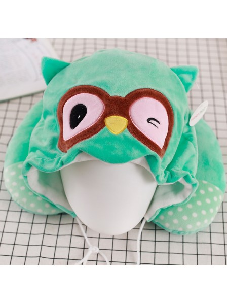 Green Owl Neck Pillow
