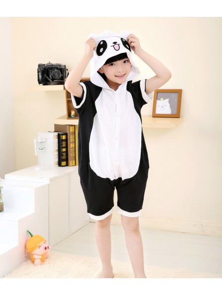 Pandas Onesie Kids Summer Short Sleeves