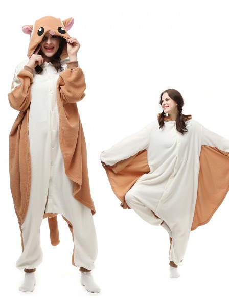 Flying Squirrel Onesie Pajamas Polar Fleece