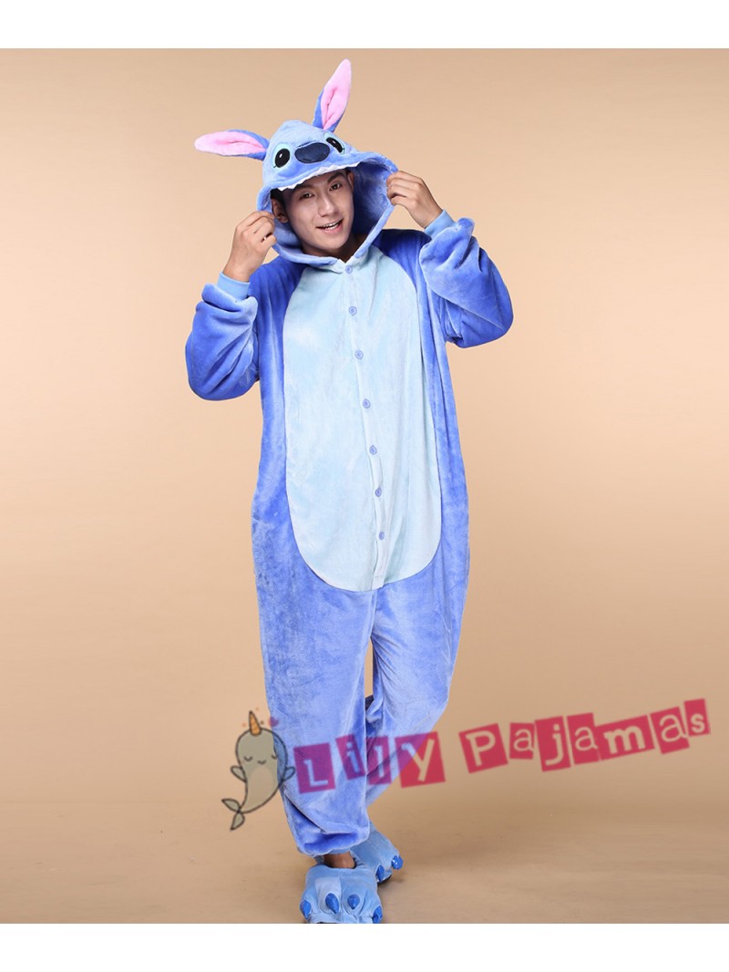Adult Animal Kigurumi Pajamas Costume cosplay Pajamas Blue Stitch angel 2019  CS 