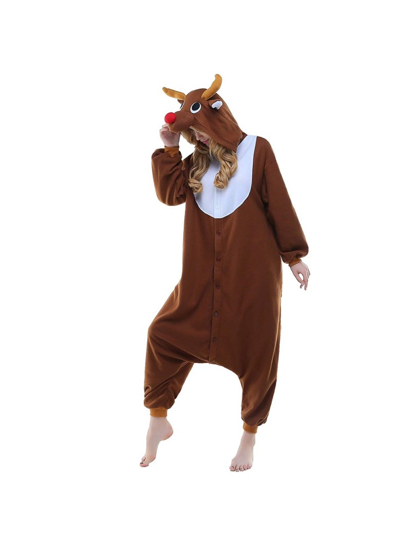 Reindeer Onesie Kigurumi Animal Pajamas Cosplay Costumes 